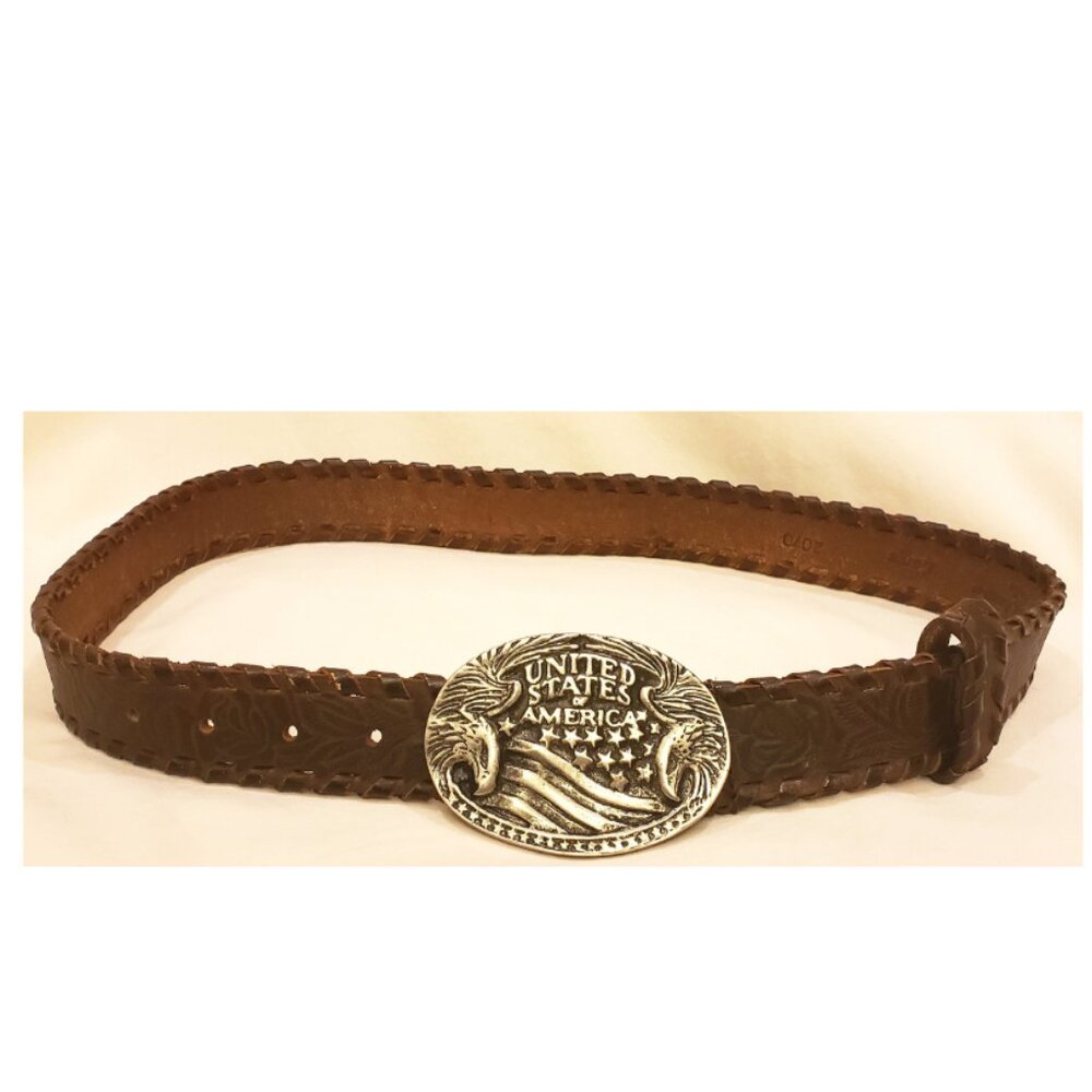 SONOMA Belt United States of America Metal Buckle Sz-Large (~38x1.5")